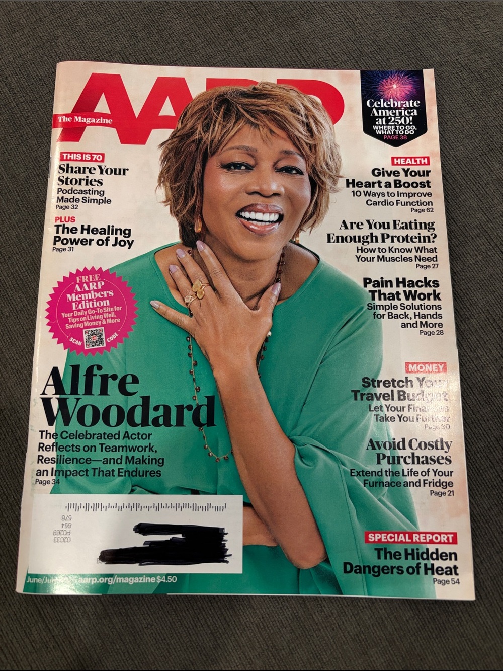 AARP Magazine - June/July 2026 - Alfre Woodard - NEVER READ!  health magazines